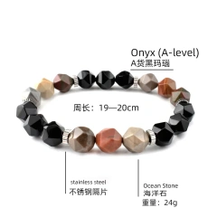 Oceanite + Onyx 10mm