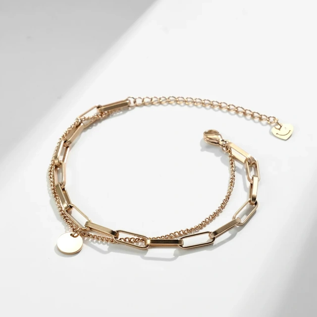 18K Gold Plated Bracelet Men Stainless Steel for Men and Women Luxury Bracelet Men Stainless Steel Rose Gold Silver Plated