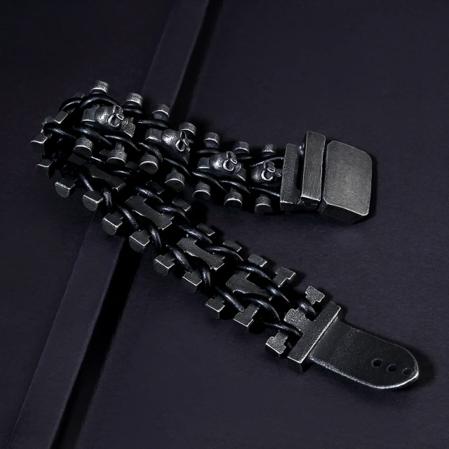 Punk Skull Wholesale Stainless Steel Chain Bracelet for Men