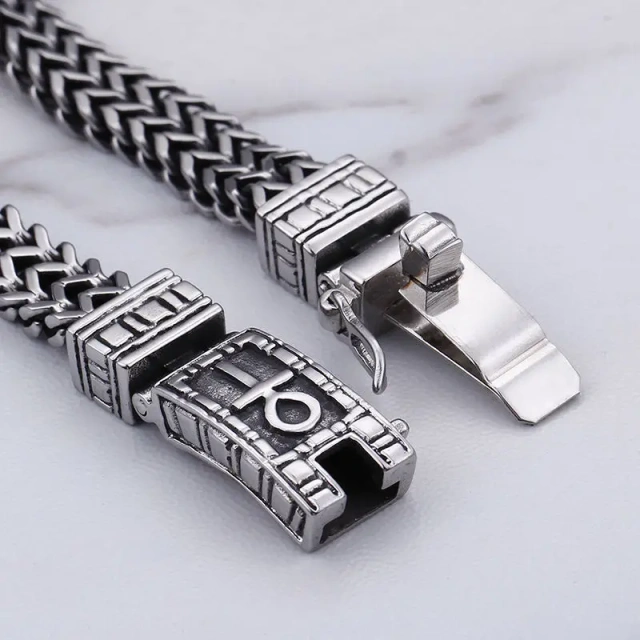 In Stock Stainless Steel Silver Mesh Egypt Charm Bracelet Bangle Unisex