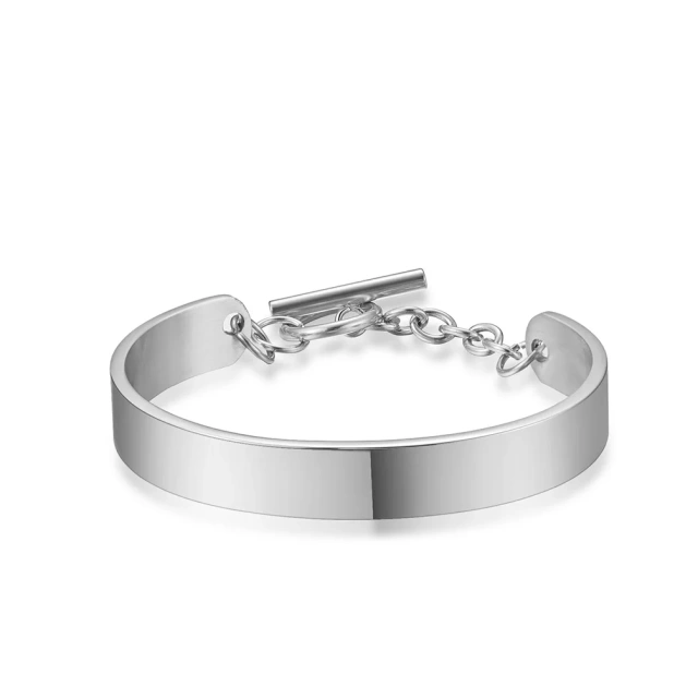 Fashion Men Luxury Stainless Steel 18K Gold Plated High Polished Spherical Surface Fashion Jewelry Bracelets & Bangles