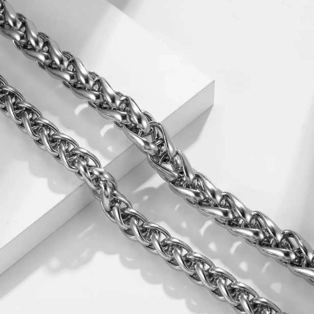 Men's Stainless Steel Cuban Link Chain Bracelet Hip Hop Style Fashionable Silver Bangle Jewelry