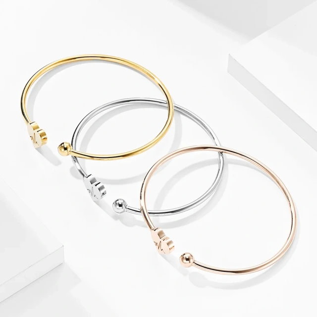 Luxury 316l  Wholesale Stainless Steel Bracelets Rose Gold Plated Custom Stainless Steel Bracelet for Men and Women