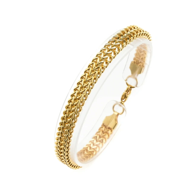 Fashion Bracelet Stainless Steel Bracelet Men Silver 18K Gold Black Plated logo Engraved Stainless Steel Bracelet