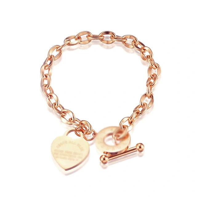 Factory Price Luxury Couple Bracelet Silver/ Gold/ Rose Gold Stainless Steel Bracelet Fashion Bracelet Jewelry for Women