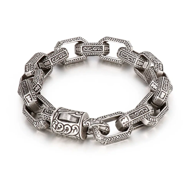 220mm Men Punk Stainless Steel Vivid Tangled Snakes Links Bracelet