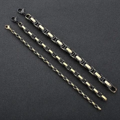 Gold&Black Necklace 50cm