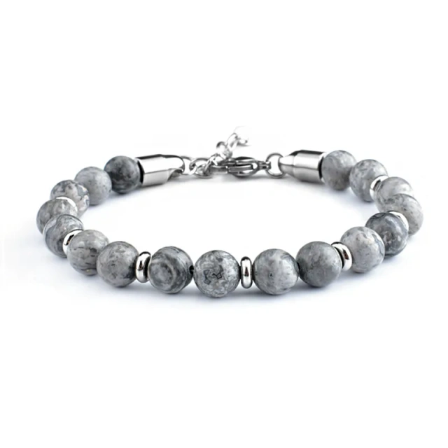 Ready to Ship Hottest Design Bracelet Jewelry 23CM Stone Steel Bracelets Men Stainless Steel Bracelet