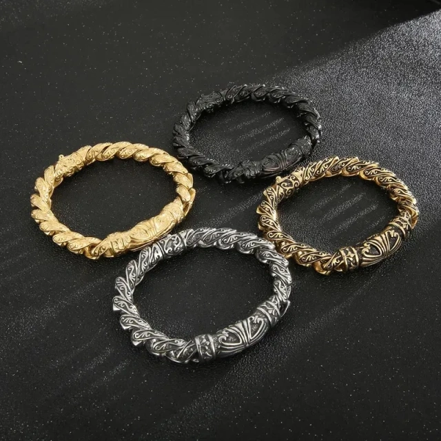 10mm Nordic Viking Bracelet Wholesale Stainless Steel Link Chain Bracelet for Men