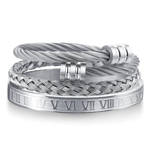 New Wholesale 18K Gold-Plated Stainless Steel Bracelet European American Creative Nail Design Simple Fashion Chains Necklaces