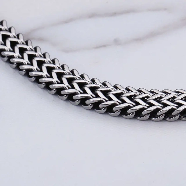 In Stock Stainless Steel Silver Mesh Egypt Charm Bracelet Bangle Unisex