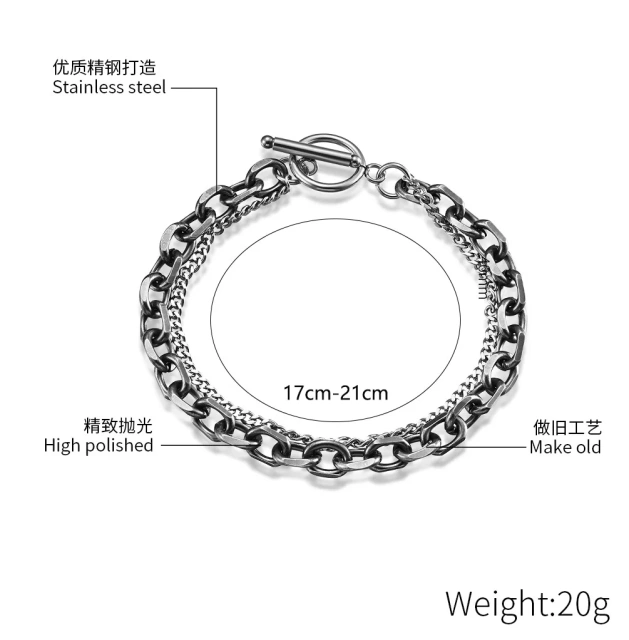 Wholesale Price Luxury Fine Jewelry Stainless Steel Bracelet Silver Bracelet Men Fashion Jewelry for Men