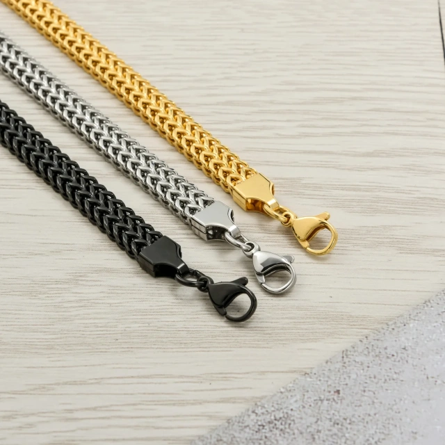 Fashion Jewelry Stainless Steel Bracelet 20.5cm Silver/ Black/ Gold Titanium Steel Bracelet Cuban Links Chains Cuban Bracelet