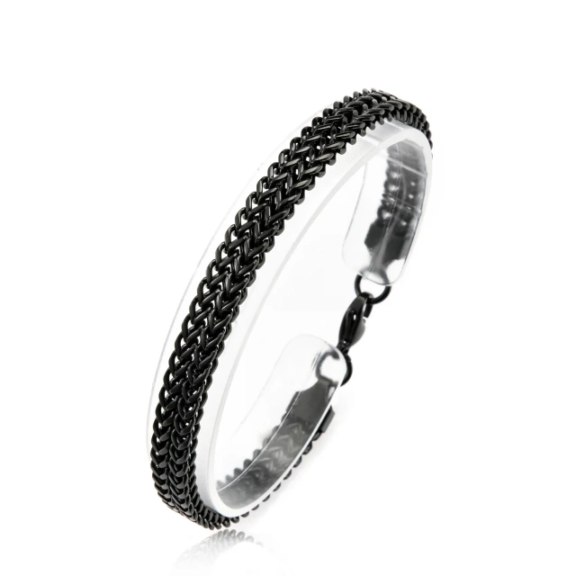 Fashion Bracelet Stainless Steel Bracelet Men Silver 18K Gold Black Plated logo Engraved Stainless Steel Bracelet