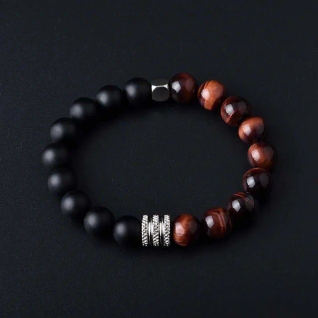 Ready to Ship Hottest 20CM Stainless Steel Bracelet Men Luxury Tiger Eye Bracelet Stone Bracelet Natural Fashion Jewelry