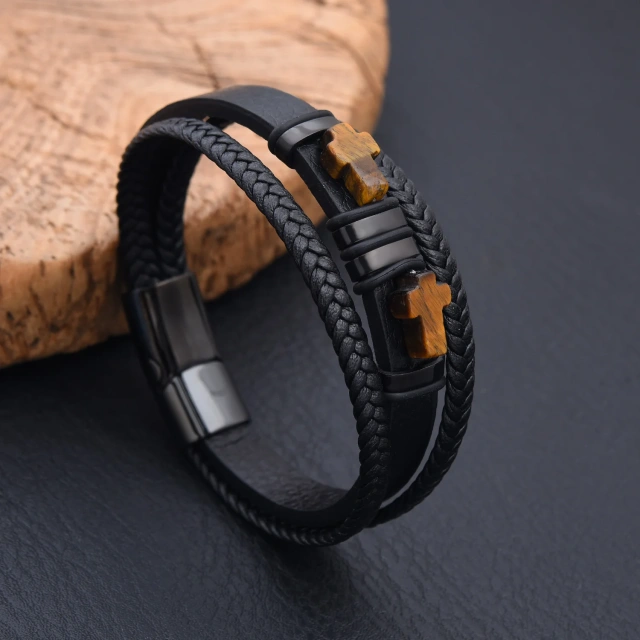 Wholesale Factory Price New Design Fashionable Stainless Steel Jewelry for Women Mens Bracelet Custom Leather Bracelet