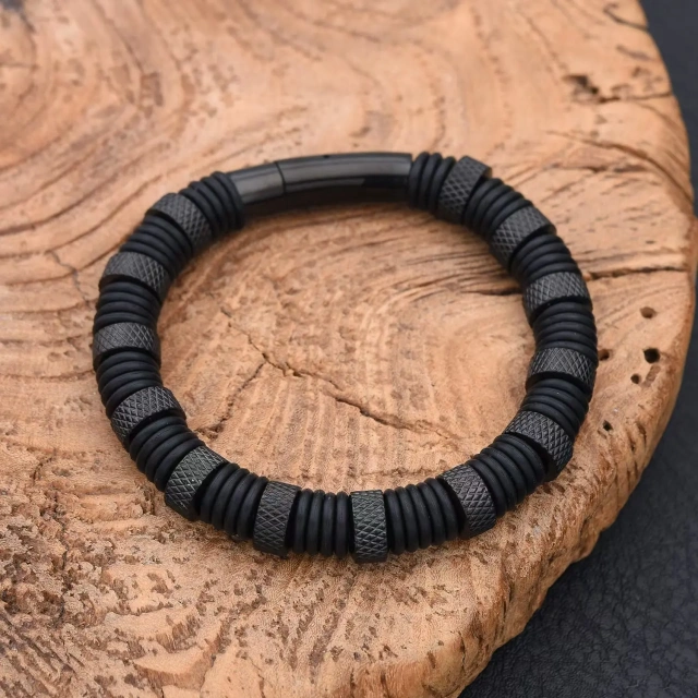 Fashion New Design Brown Black Mens Leather Bracelet Personalized Bracelet