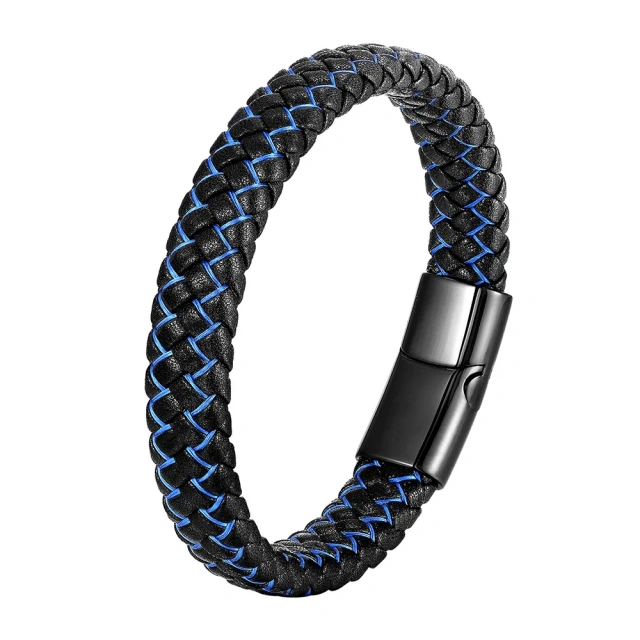 Fashion Leather Bracelet Engrave logo Bracelet Leather for Men