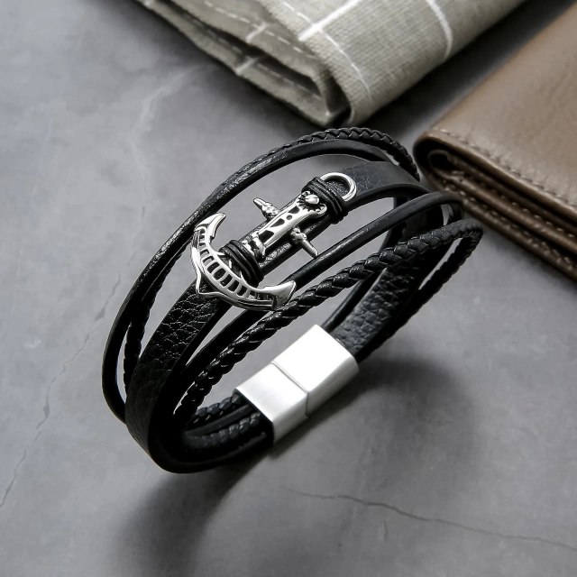 Fashion Men and Boy Mens Bracelets Luxury Jewelry Mens Designer Bracelets with Magnet