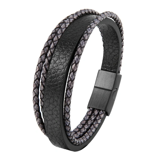 Customizable Fashion Logo Personalized Leather Bracelet for Men and Women Unisex Bulk Order