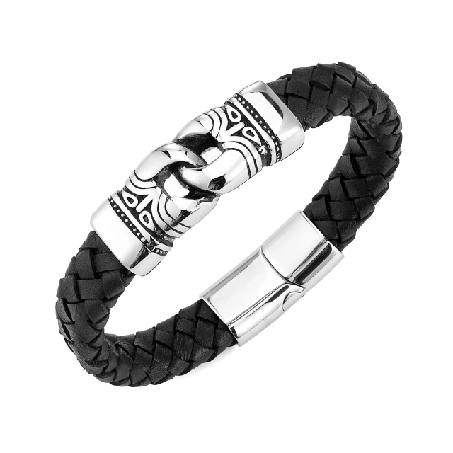 Fashion Mens Jewelry Leather Bracelete Braided Leather Bracelet for Men's Hand Bracelet
