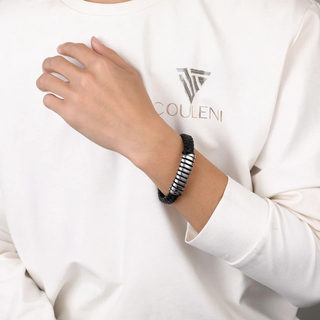 Best Selling Wholesale Price 19cm 21cm 23cm Steel Bracelet Bracelet Man Leather Bracelet Jewelry for Men Women