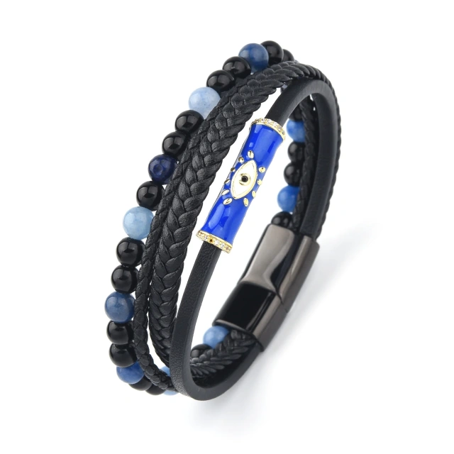 Wholesale Price Handmade Fashion Jewelry Braid Vintage Bracelet Men Bracelet Leather Bracelet for Men Boys