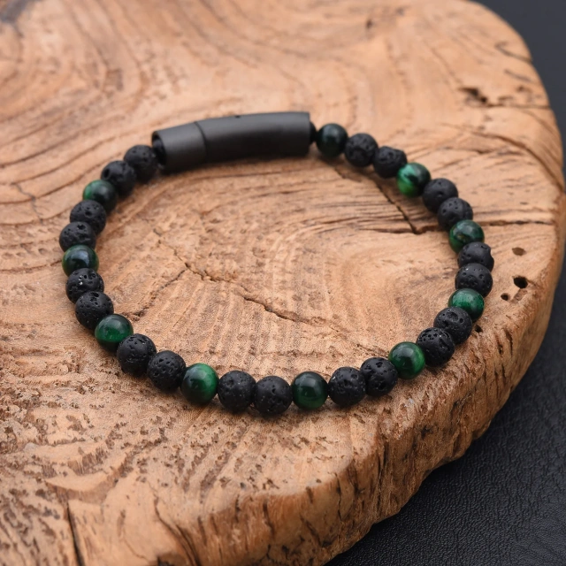 Factory Price Custom New Design Handmade Tiger Eye Stone Beads Women Mens Bracelet Stainless Steel Jewelry Fashion Bracelet