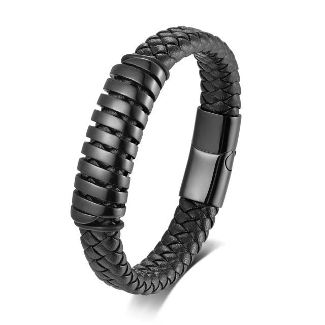 Best Selling Wholesale Price 19cm 21cm 23cm Steel Bracelet Bracelet Man Leather Bracelet Jewelry for Men Women