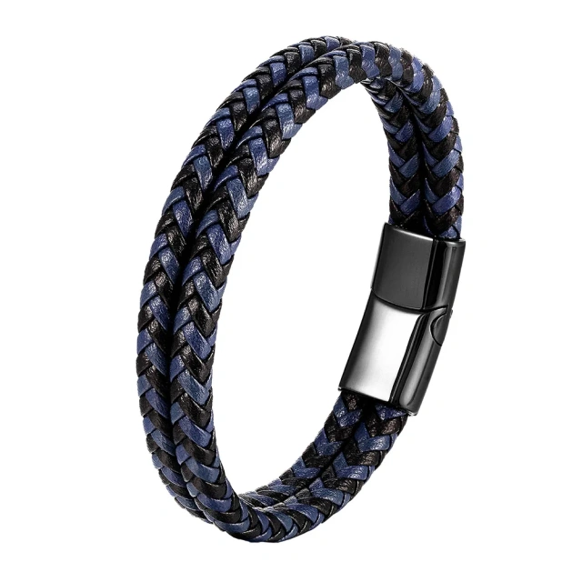 Luxury Men Jewelry Blue Man Leather Bracelet Men Bracelet Luxury Brand With Best Price