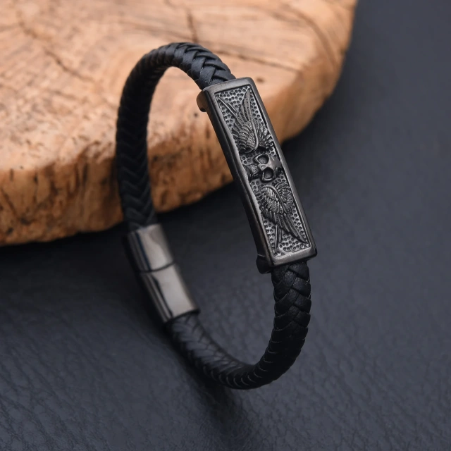 Wholesale Price Handmade Weaving Women Men Bracelet New Leather Bracelet Stainless Steel Jewelry Fashion Bracelet