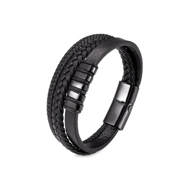 Wholesale High Quality Leather Bracelet Genuine Braided for Me