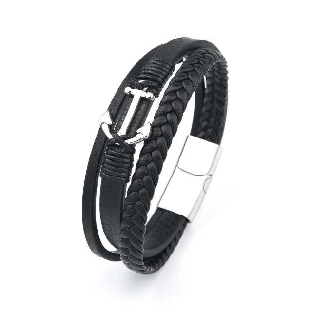 Wholesale Price Handmade Fashion Jewelry Braid Vintage Bracelet Men Bracelet Leather Bracelet for Men Boys