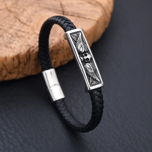 Wholesale Price Handmade Weaving Women Men Bracelet New Leather Bracelet Stainless Steel Jewelry Fashion Bracelet