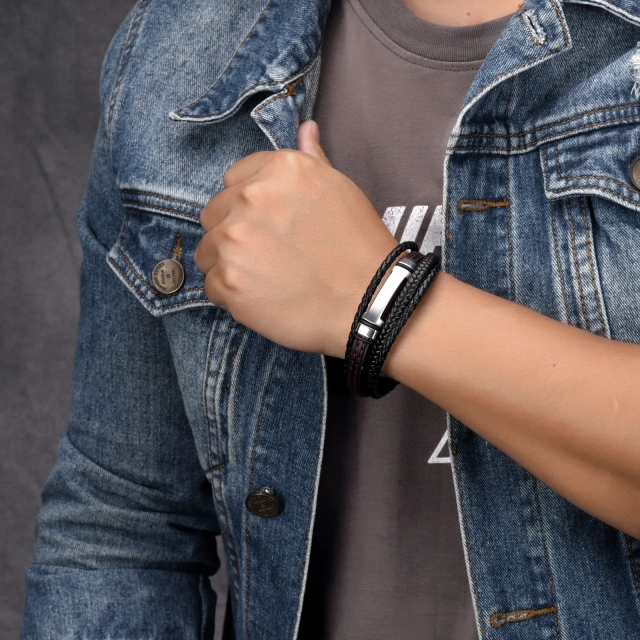 In Stock Fashion Jewelry for Women Men 19cm 21cm 23cm Custom Mens Bracelet Handmade Bracelet Silver Bracelet Homme