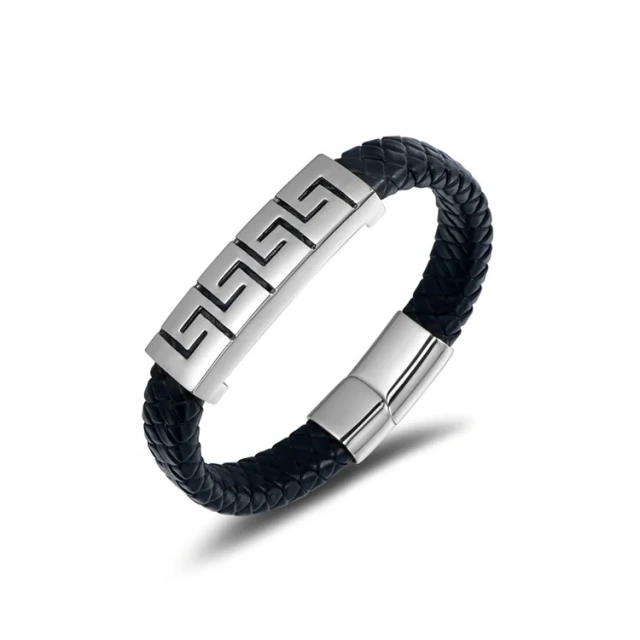 Custom Personalized Punk Allah Men Leather Belt Bracelet