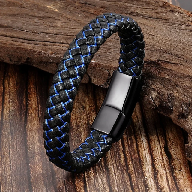 Fashion Leather Bracelet Engrave logo Bracelet Leather for Men