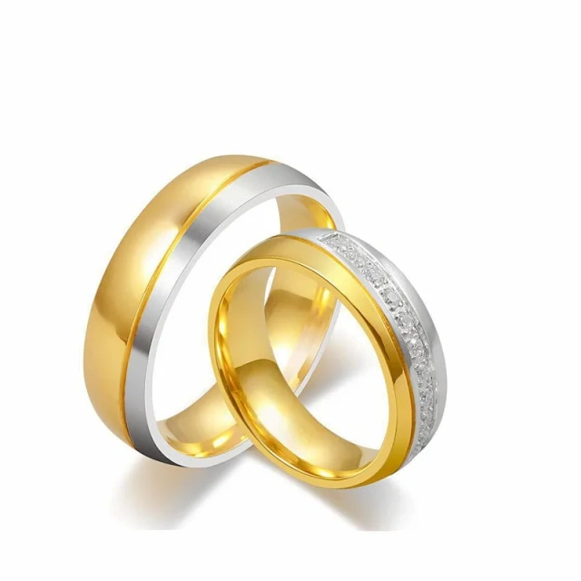 Fashion Jewelry Men Titanium Stainless Steel Ring Engagement Marriage Wedding Rings for Couple