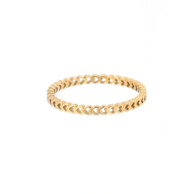 New Design Heart  925 Sterling Women Silver Rings Gold Plated