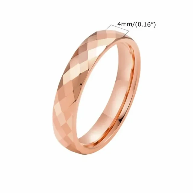 Men and Women's Stainless Steel Wedding & Engagement Rings Gold Plated 18K Fashionable Lover's Jewelry for Couples