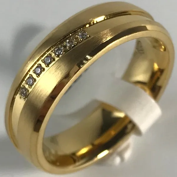 In Stock Engagement Band Gold/Rose Gold Wedding Ring Titanium Jewelry Titanium Ring Jewelry for Women Men