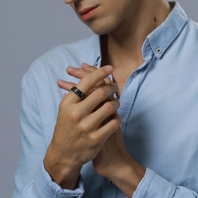 RTS 8mm Wholesale Mens Jewelry Tungsten Carbide Rings Black Tungsten Rings for Men Comfort Fit