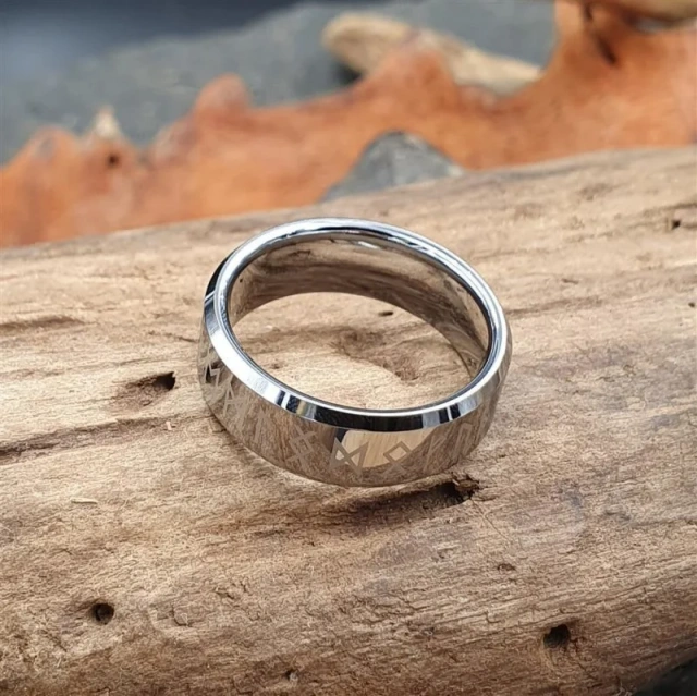 Ouyuan Tungsten Ring With Personalized Logo Lasered Fashion Custom Black Ring for Men