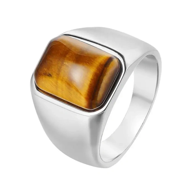 2024 Fashion Jewelry Silver 18K Gold Plated Titanium Steel Ring Stainless Steel Rings for Men Rings Couple