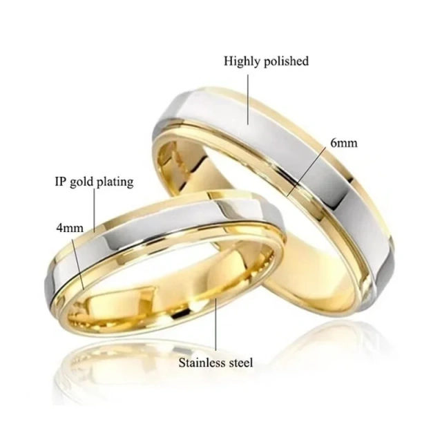 Fashion Rings Tungsten Carbide Couple Ring Wedding Bands Set Fashion Jewelry