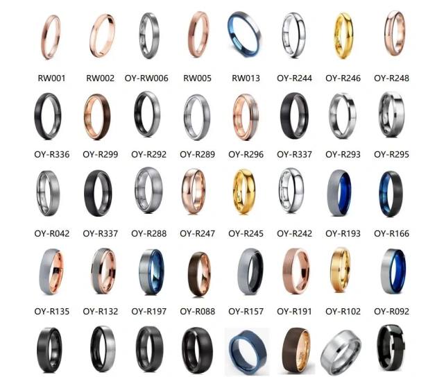 Wholesale Wedding Bands Gift Tungsten Carbide Ring 24K Men Gold Rings Fashion Jewelry Rings