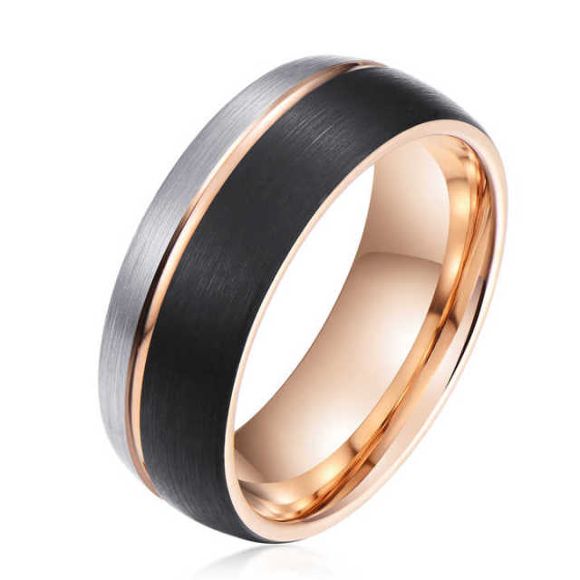 Best Selling Accessories 8mm Tungsten Carbide Ring for Men Women Engagement Band Comfort Fit