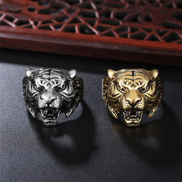 Vriua Wholesale Norse Viking Bear Man Ring Stainless Steel Jewelry Vintage Animal Skull Celtic Knot Biker Mens Ring