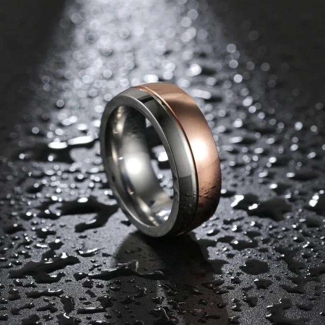 Wholesale 8mm Rose Gold Plated Tungsten Ring Men Ring Couple Wedding Ring Set for Women Girl Men