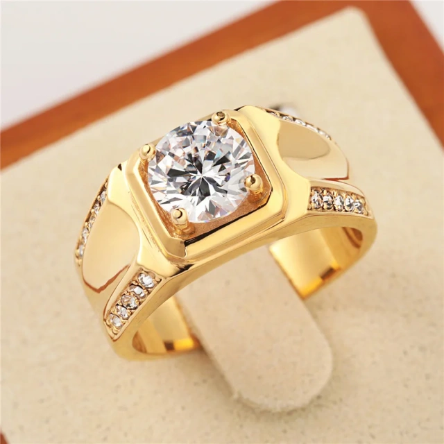 Fashion Jewelry Stainless Steel Ring Man Zircon Titanium Steel Ring Fine Jewelry Couple Ring